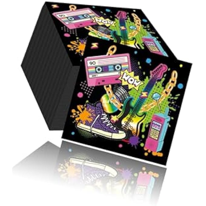 HIP HOP PARTY NAPKINS SET 40 PCS, DISPOSABLE PAPER LUNCHEON NAPKINS FOR HIP HOP THEME PARTY SUPPLIES, FUN & STYLISH DECORATIVE LUNCH NAPKINS FOR CELEBRATIONS - Image 1